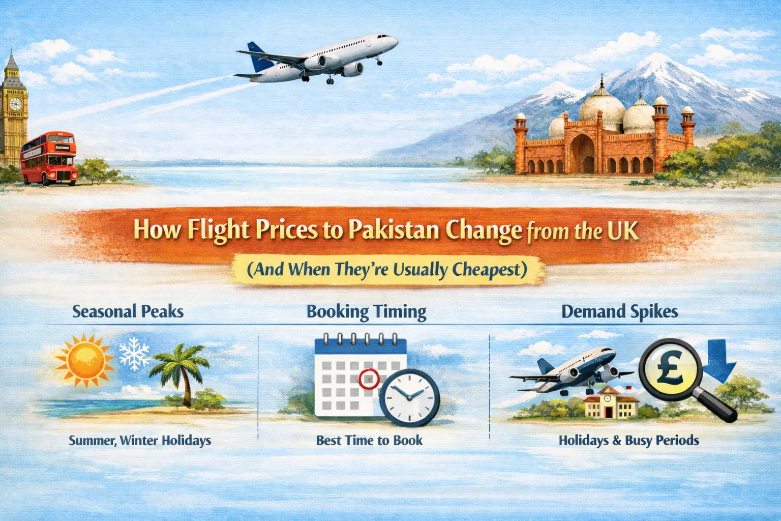 How UK to Pakistan flight prices change